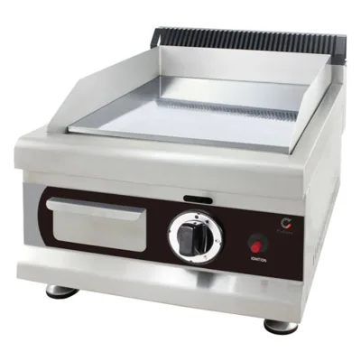 Gas grill plate, propane, chrome, 3 kW, (W x D x H) 400x570x365 mm