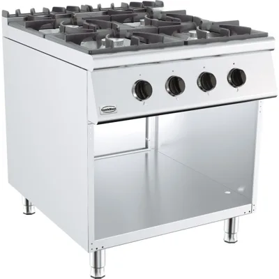 Plynový sporák s 4 hořáky, 34 kW, (Š x H x V) 800x900x900 mm