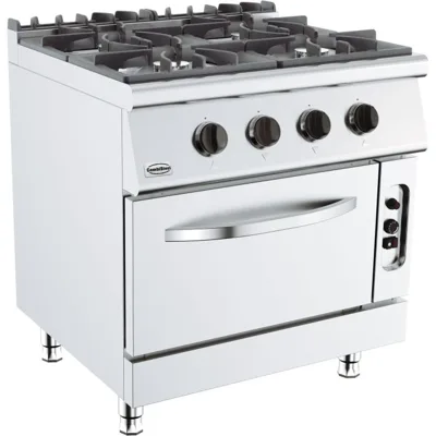 Gasherd 4 Brennern mit Gasbackofen, 26 kW, (B x T x H) 800x700x900 mm