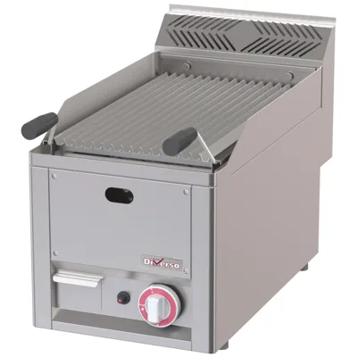 Gaz Lav Taşlı Izgara, 1 Pişirme Bölgesi, Paslanmaz Çelik, 4 kW, (G x D x Y) 330 x 600 x 290 mm