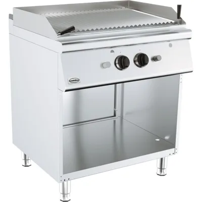 Gazlı Lav Taşı Izgarası, 2 Pişirme Bölgesi, 18 kW, (G x D x Y) 800 x 700 x 900 mm
