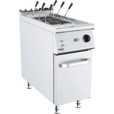 Gas Nudelkocher 24 L, 5 Korb, Freistehend, Edelstahl, 12 kW, (B x T x H) 400x900x900 mm