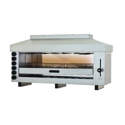 Gas salamander with 4 heating zones, stainless steel, 7.8 kW, (WxDxH) 960 x 500 x 720 mm