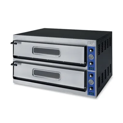 GastroPro Elektrikli Pizza Fırını 6+6 | Çift Bölmeli Pizza Fırını 12 Pizza – 16 kW
