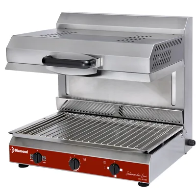 Gastro-Salamander Ceran 600 mm – height-adjustable, 3 kW, 2 separate heat sources 600x590x590 mm