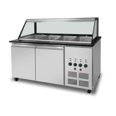 GastroStar Galaxy 4 x GN 1/1 | Premium Bain-Marie Counter with Granite Worktop | 1530x820x1350 mm