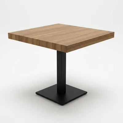 Gastro-Tisch DUROlight PLUS | 800×800×768 mm | mit Untergestell | Indoor | Hunton Oak