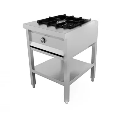 Krep için gazlı wok masa, 1 x 6.5 kW, (G x D x Y) 500 x 600 x 500 mm