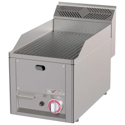 Žebrovaná plynová varná deska, 4 kW, litina, (Š x H x V) 330 x 600 x 290 mm, nerez