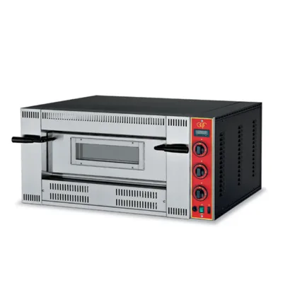 GGF GastroPro Gas 6 | Profesyonel Gazlı Pizza Fırını 4 Pizza için – İtalya'da Üretilmiştir | 1000x1140x h.470mm