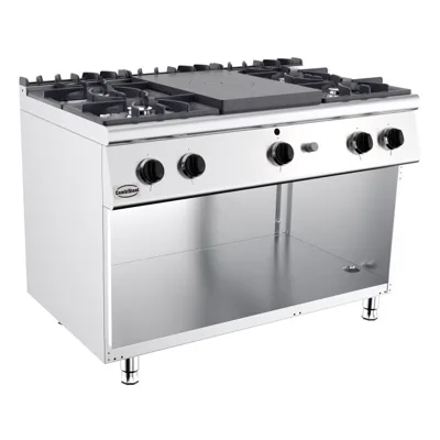 Glühplattenherd 4 Brennern, 32,5 kW, (B x T x H) 1200x700x900 mm