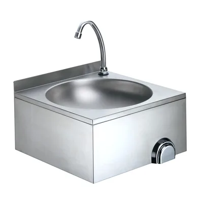 Hand Wash Basin with Knee Operation, 400 x 400 x 240 mm