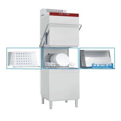 Hood Dishwasher | WhiteCross Elite 65 | Basket 600x500 mm, with steam condenser heat recovery, 9.5 kW, (W x D x H) 788x835x2265 mm