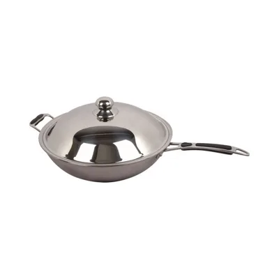 Induktion Pfanne, für Wok, Edelstahl, Ø 36 cm