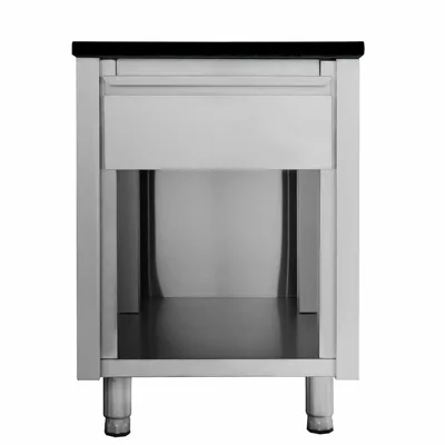 Kassentisch mit Schublade, Schwarz, 600 x 820 x 850 mm