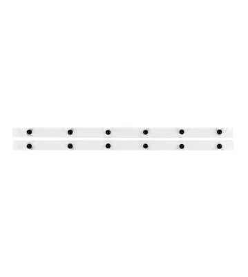 Button Placket 6‑Hole for FaPak Chef Jackets – White or Black | Customizable | 1 Pair
