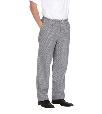 Chef Pants Pepita Black/White 240 g/m² – Customizable | Washable at 90° | Various Sizes