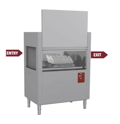 Korbtransportspülmaschine | WashPro, 120 Körbe/St., Einlauf "Links", 22 kW, (BxTxH) 1150 x 770 x 1615