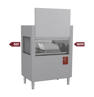 Korbtransportspülmaschine | WashPro, 120 Körbe/St., Einlauf "Rechts" 22 kW, (BxTxH) 1150 x 770 x 1615