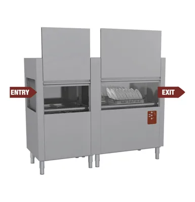 Korbtransportspülmaschine | WashPro, 200 Körbe/St., Einlauf "Links", 29.5 kW, (BxTxH) 1968 x 770 x 1615