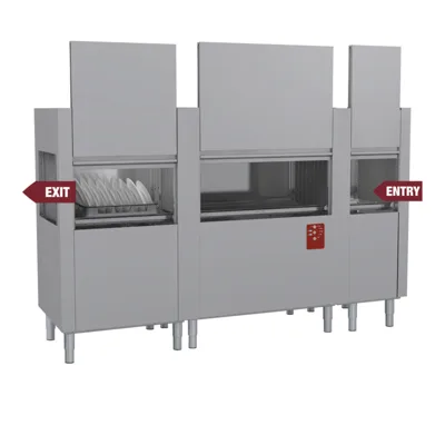 Korbtransportspülmaschine | WashPro, 270 Körbe/St., Einlauf "Rechts", 28.2 kW, (BxTxH) 2519 x 770 x 1615