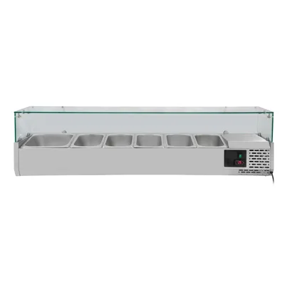 Chladicí nástavec se skleněným krytem 7xGN1/3, 1600 x 395 x 435 mm