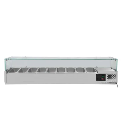 Chladicí nástavec s krytem z tvrzeného skla 9xGN1/3, 2000 x 395 x 435 mm