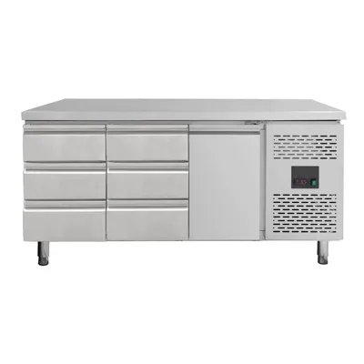 Soğutmalı Tezgah, 1 Kapı & 6 Çekmece Sol/Orta, 0.31 kW, Monoblok, 1795 x 700 x 850 mm