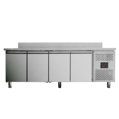 4 kapılı soğutmalı masa, sırt dayama ile, 0.38 kW, monoblok, 2230 x 700 x 850 mm