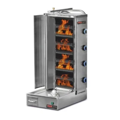 LavaPro 60 | Profesyonel Lav Taşı Döner Izgara 26 kW – 4 Brülör, maksimum 60 kg