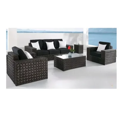 MARS Loungeset | Aluminum & Rope Weave Honey | 5-piece set | Includes cushions