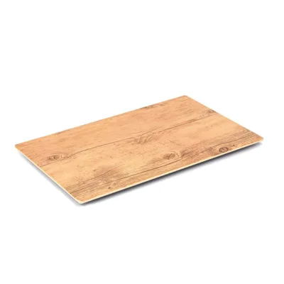 Melamine Serving Tray in Wood Look | 40.5 x 25.5 cm | Rustic Design