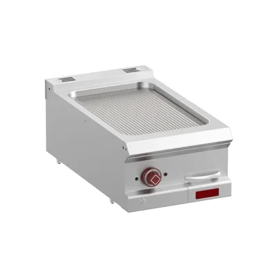 OptiTech 700 | Electric Griddle - Ribbed - GN 1/2 Module Size, with Grooves, 5 kW, (W x D x H) 400 x 700 x 320 mm