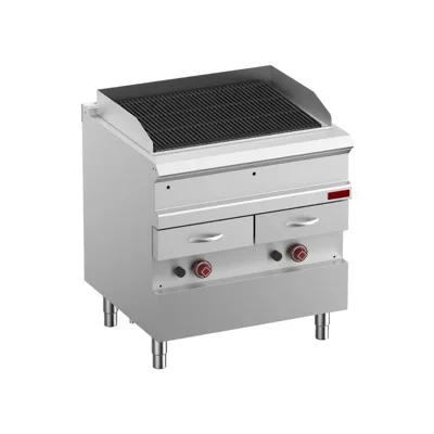 OptiTech 700 | Gazlı Buharlı Izgara - Çift Taraflı Izgara Plakaları - Modül Boyutu GN 1/1, 14618 kcal/h, (G x D x Y) 800 x 700 x 920 mm