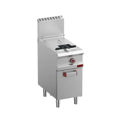 OptiTech 700│Gas Deep Fryer - 14 L, 12898 kcal/h, 1 Basin Y, on Base (W x D x H) 400 x 700 x 1180 mm