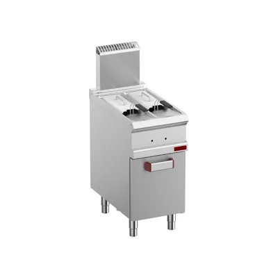 OptiTech 700│Gas Fryer - 2 x 7 L, 10750 kcal/h, 2 Tanks Y, on Stand, (W x D x H) 400 x 700 x 1180 mm