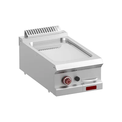 OptiTech 700 | Gazlı Izgara Plakası - Düz Sert Krom - Modül Boyutu GN 1/2, Oluklu, 6020 kcal/h, (G x D x Y) 400 x 700 x 320 mm