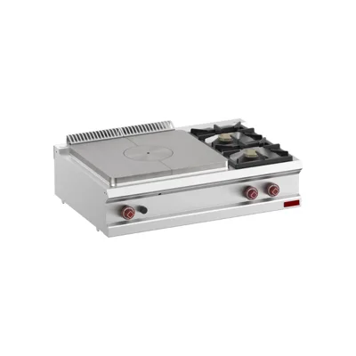 OptiTech 700│ Gasherd mit 2 Brennern & Glühplatte - 20640 kcal/h, (B x T x H) 1100 x 700 x 320 mm