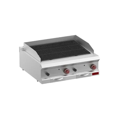 OptiTech 700 | Lav Taşlı Izgara - Çift Taraflı Izgara Plakaları - Modül Boyutu GN 1/1, 12900 kcal/h, (G x D x Y) 400 x 700 x 320 mm
