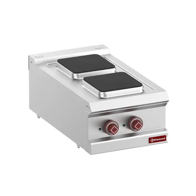 OptiTech│Elektrikli Çift Kare Ocak, 5.2 kW, (G x D x Y) 400 x 700 x 320 mm
