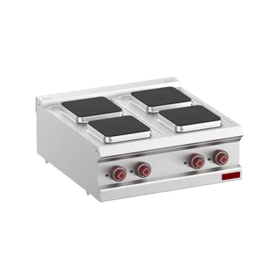 OptiTech│ Elektrikli Plaka Ocak - 4 Kare Plaka, 10.4 kW, (G x D x Y) 700 x 700 x 320 mm