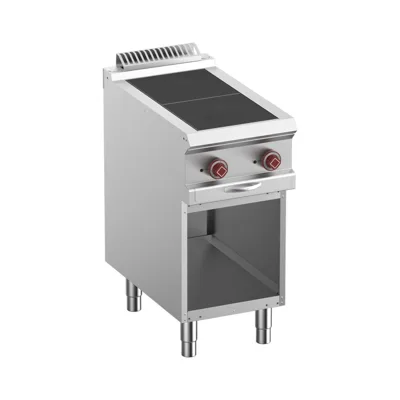 OptiTech│ Elektrikli Ocak - 2 Gözlü Tasarım, Açık Tabanlı, (G x D x Y) 400 x 700 x 920 mm