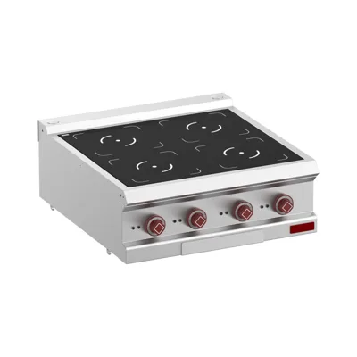 OptiTech│Induktion Elektroherd mit 4 Platten, 14 kW, (B x T x H) 700 x 700 x 320 mm