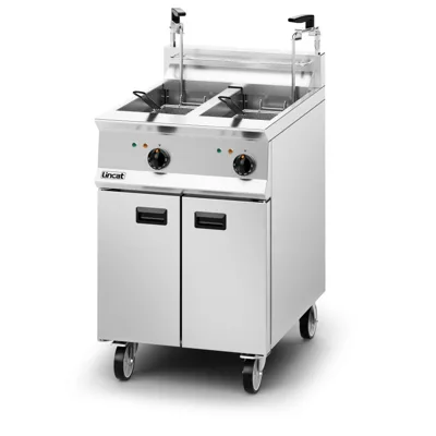 Opus 800 Elektrikli Çift Tanklı Fritöz, Pompa Filtrasyonu, 2 Kızartma Sepeti, 24 kW, 190 °C'ye kadar mekanik termostat, (G x D x Y) 600 x 800 x 1070 mm