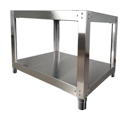 OvenBase Pro 1390 | Fırın için Paslanmaz Çelik Altlık – Raflı