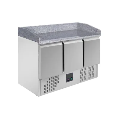 Soğutmalı ve 3 kapılı pizza hazırlık tezgahı, (GxDxY) 1400 x 700 x 1020 mm
