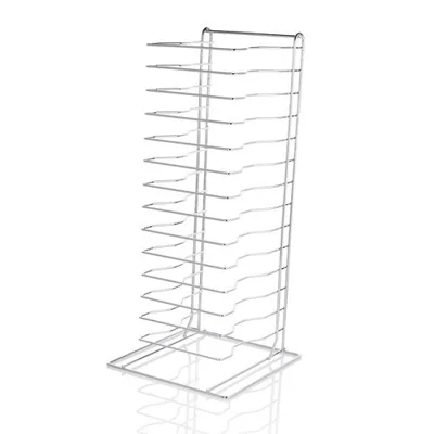 PizzaRack Chrome 11 | 11 Tepsi için Krom Pizza Tepsi Tutucu – 305x305x690 mm