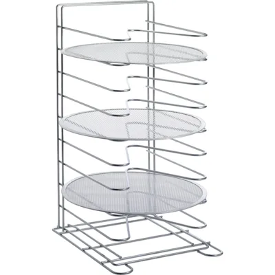 PizzaRack Pro 15 | 15 Tepsi için Paslanmaz Çelik Pizza Tepsi Rafı – 390x700 mm