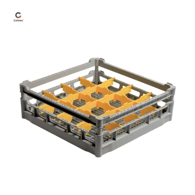 Polyprop. basket for dishwasher - 500x500 mm, for glasses Ø 113 mm, (W x D x H) 500 x 500 x 170 mm