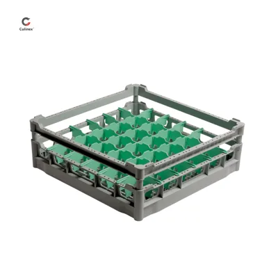 Polyprop. basket for dishwasher - 500x500 mm, for glasses Ø 73 mm, (W x D x H) 500 x 500 x 170 mm